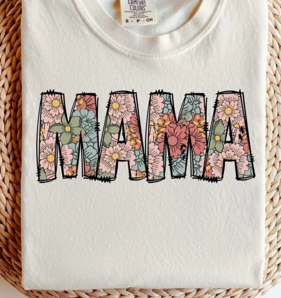 Floral MAMA Tee