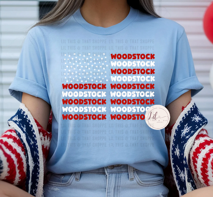 Woodstock Patriotic Flag