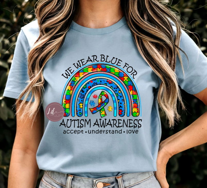 We Wear Blue for Autism Awareness