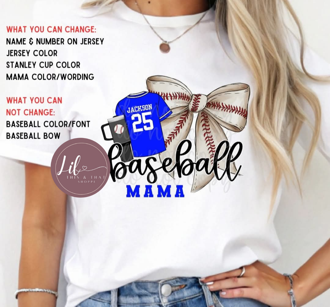 Custom Baseball Mama