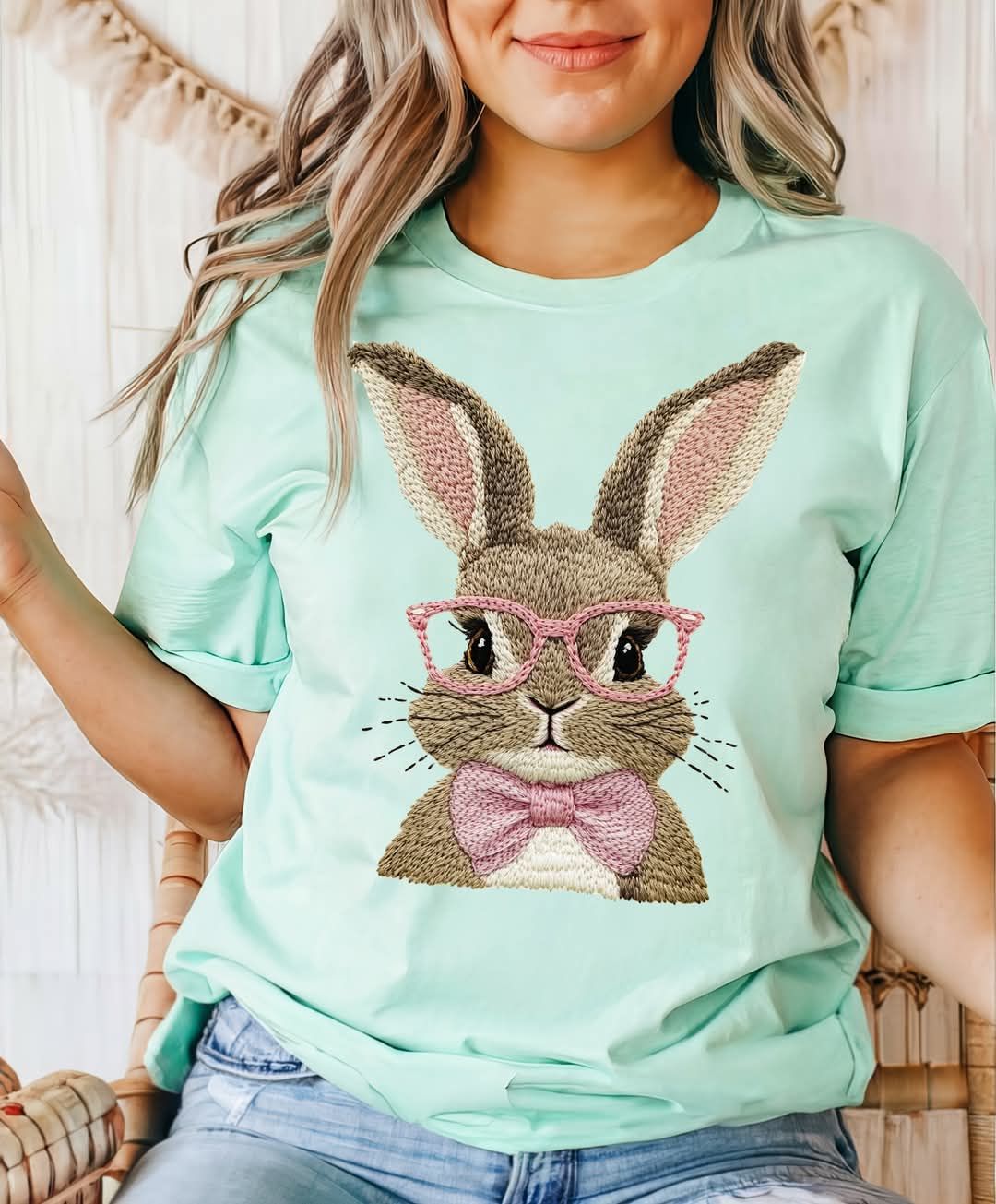 Cute Easter Bunny (Faux Texture)