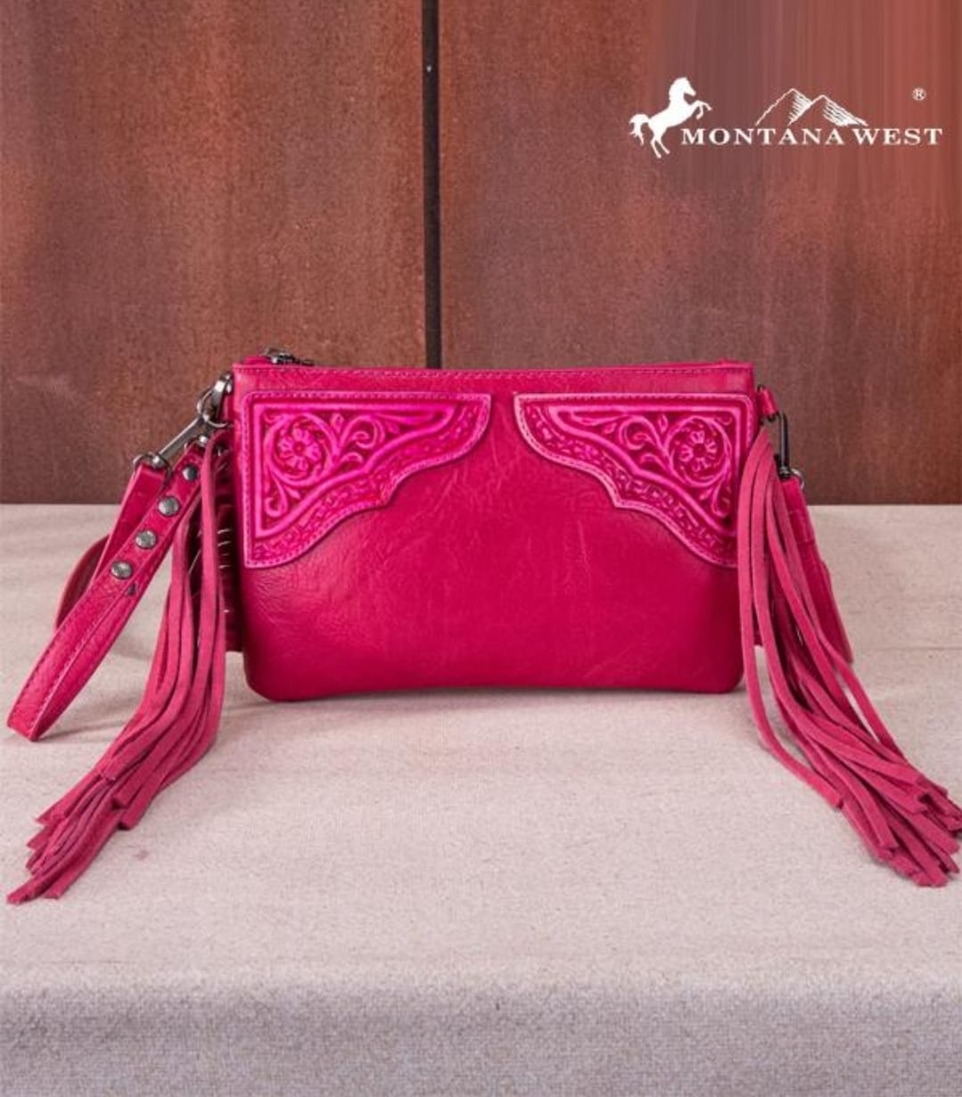 Authentic Montana West Floral Wristlet/Crossbody Bag