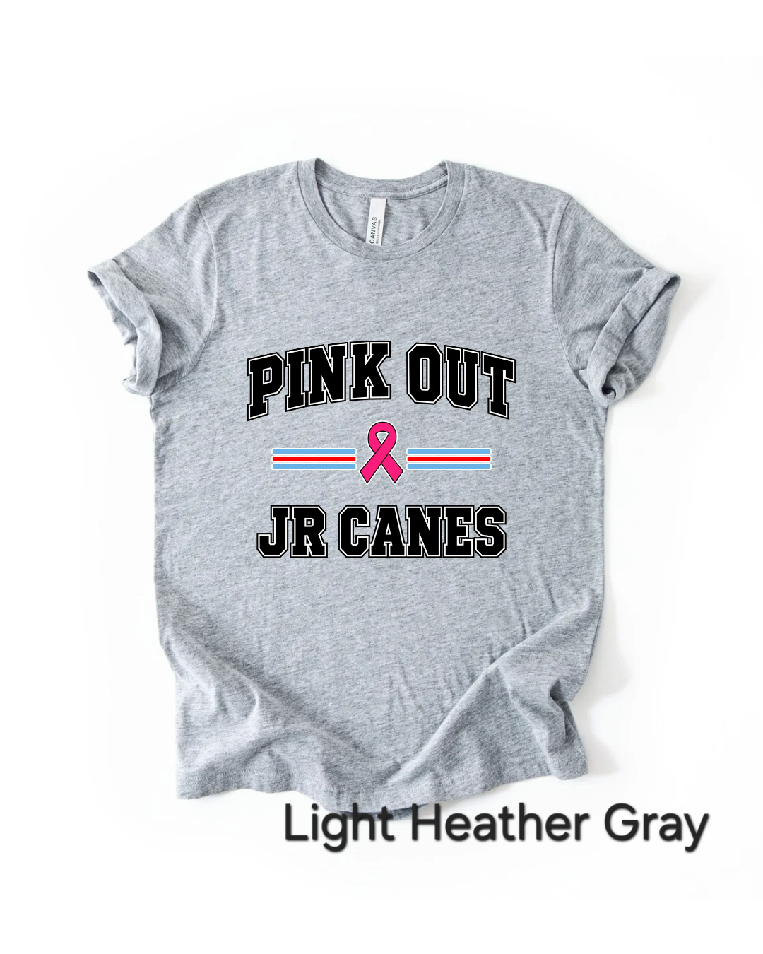 Pink Out Jr Canes - Striped