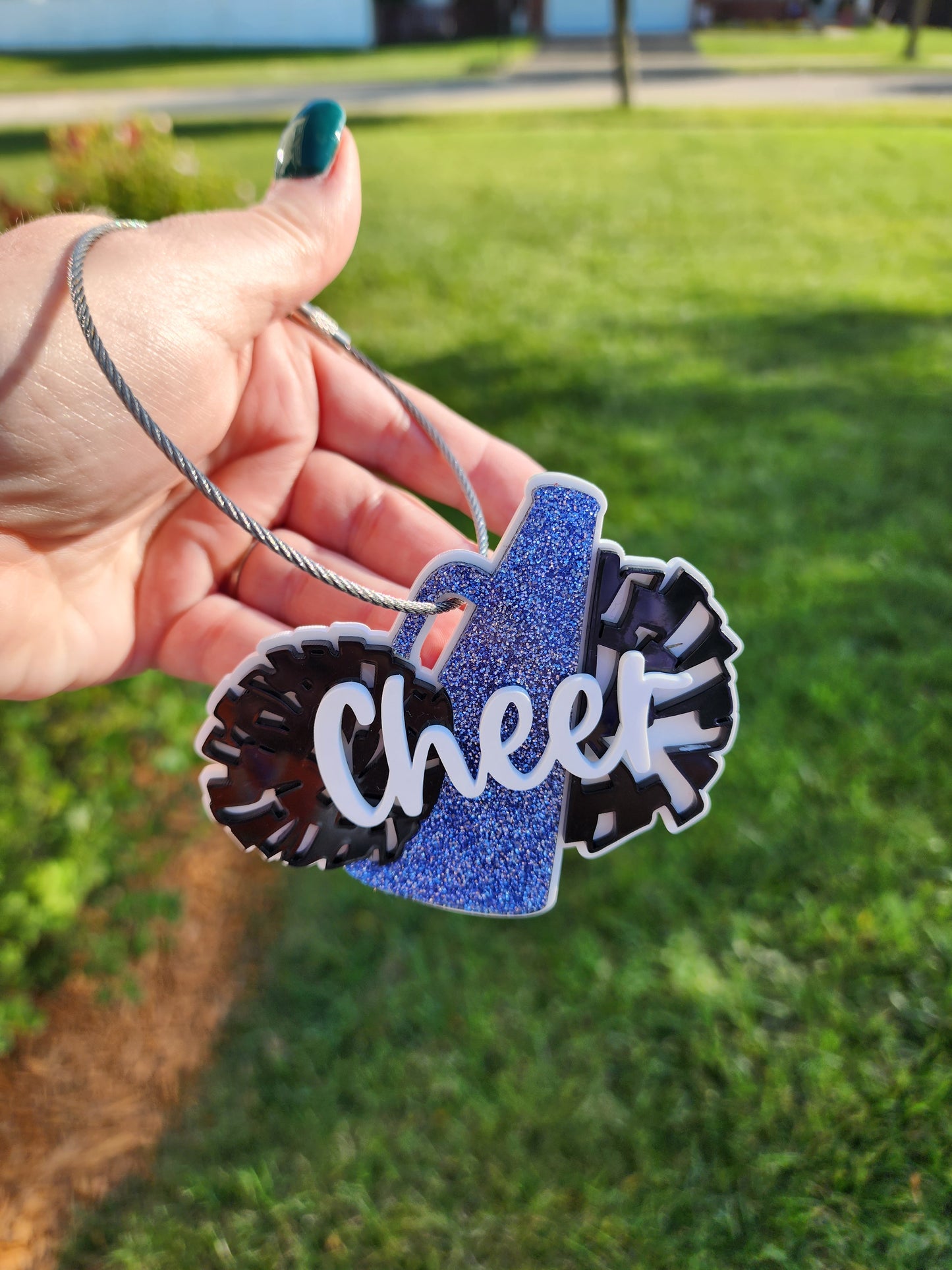 Glittery Cheer Bag Tag