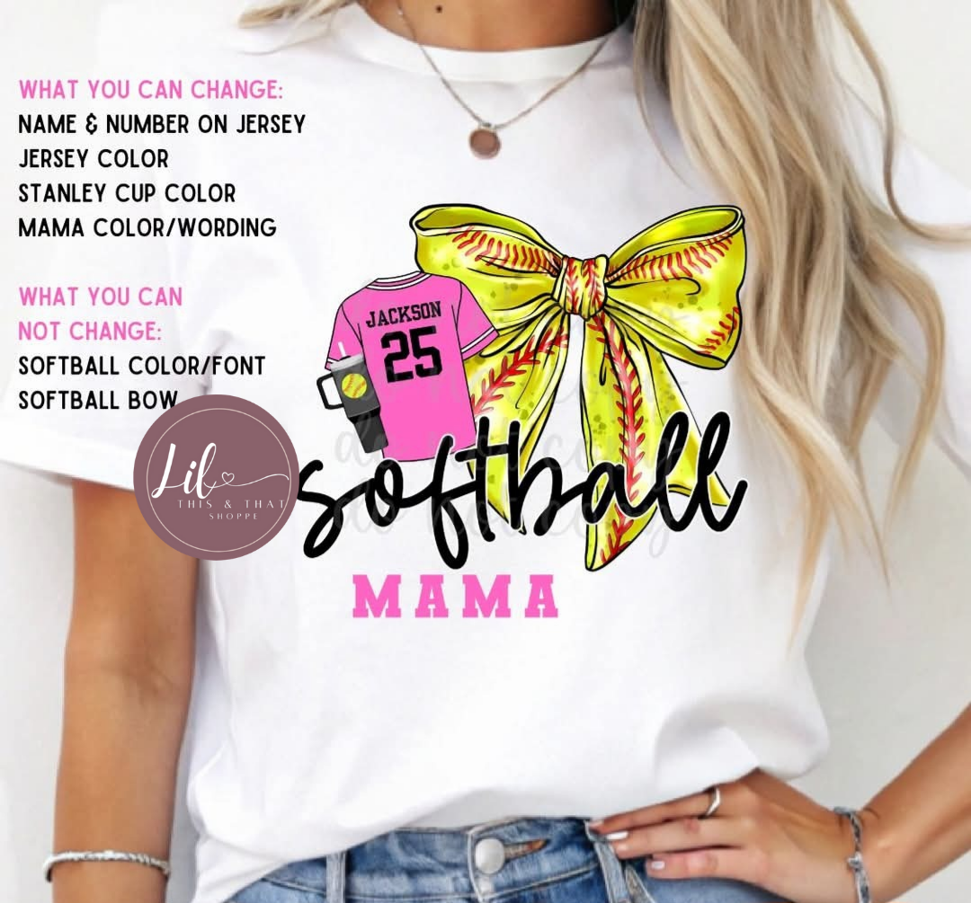 Custom Softball Mama