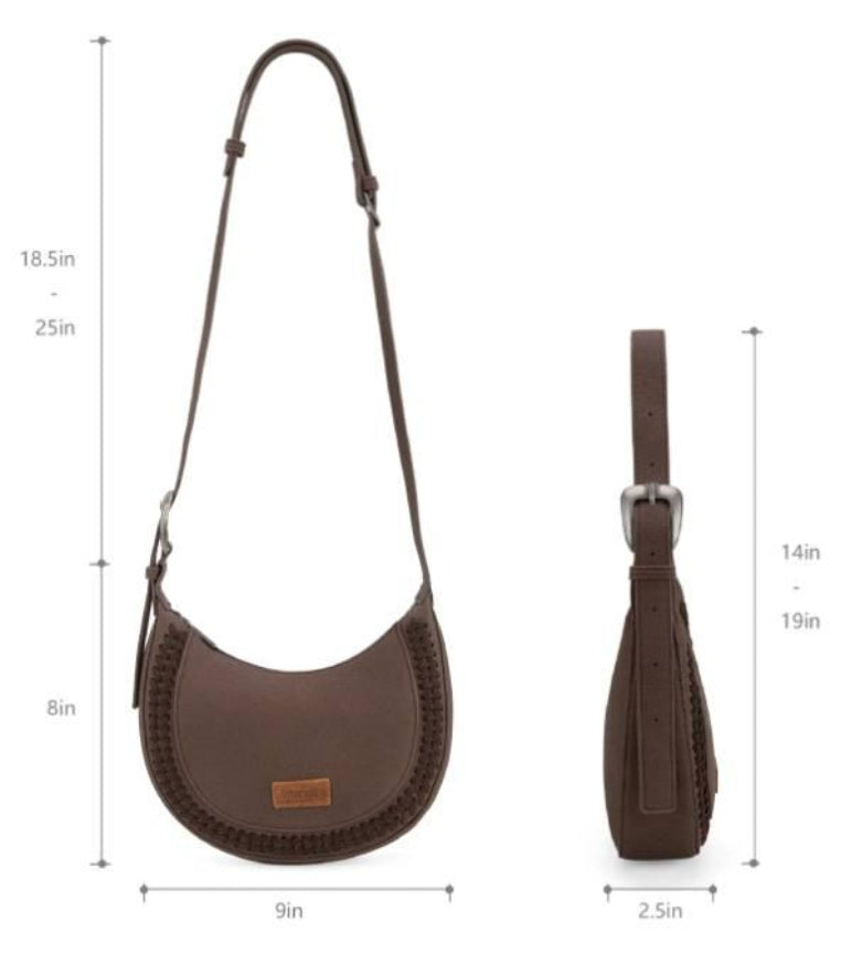Wrangler Crescent Crossbody Shoulder Bag