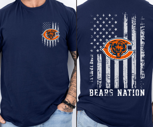 Bears Nation American Flag