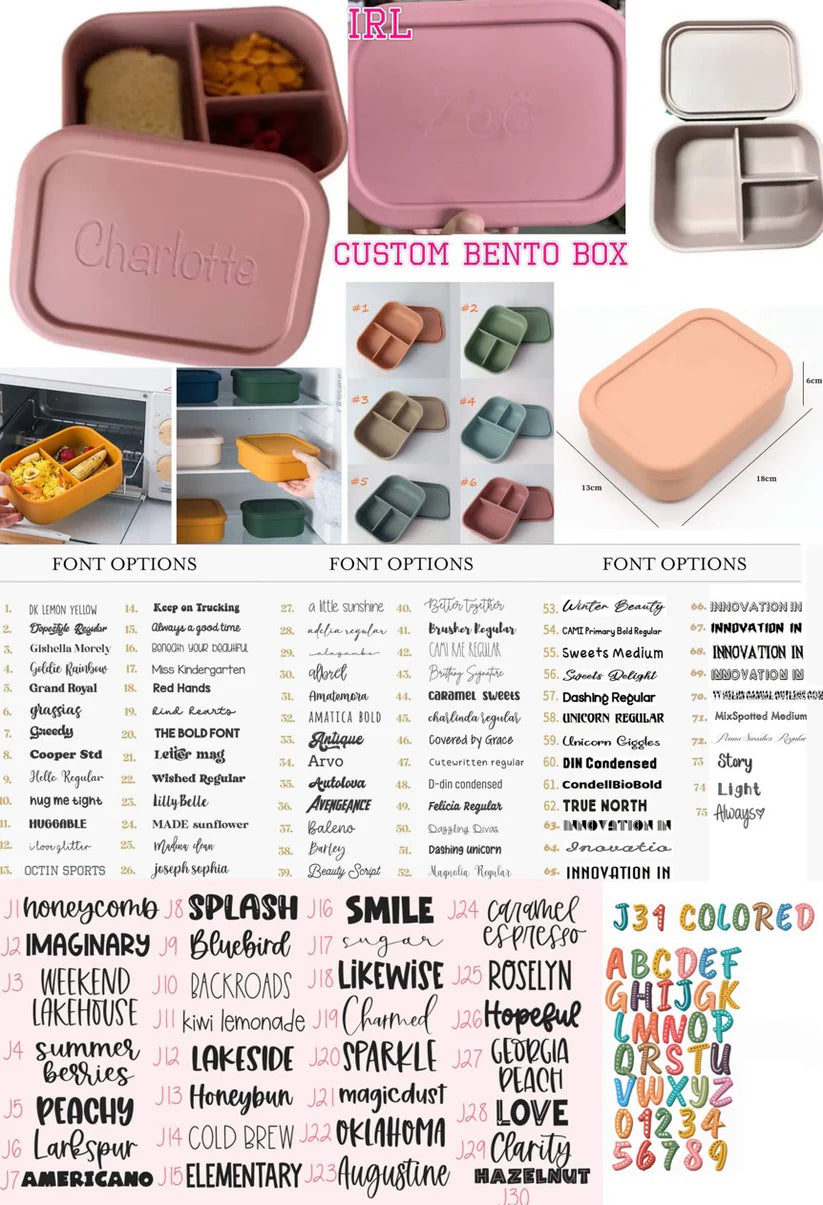 Bento Style Custom Lunch Box  **Pre-Order**