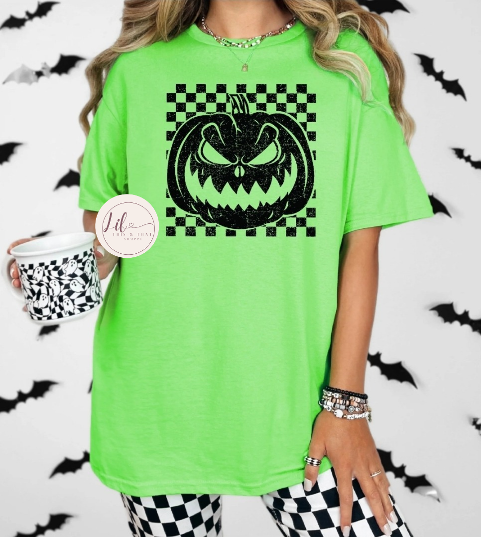 Checkered Jack o Lantern
