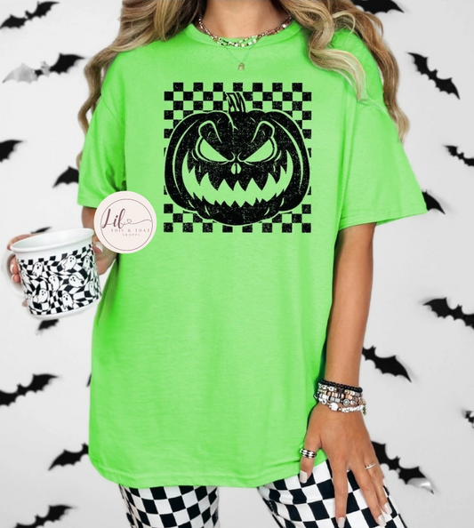 Checkered Jack o Lantern
