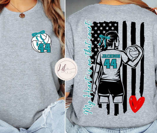 Custom Volleyball Flag Design