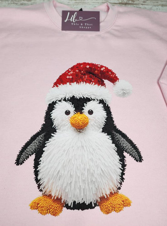 Holiday Penguin (Faux Yarn & Sequins)
