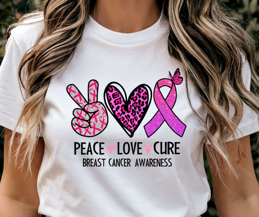 Peace Love Cure - Breast Cancer Awareness