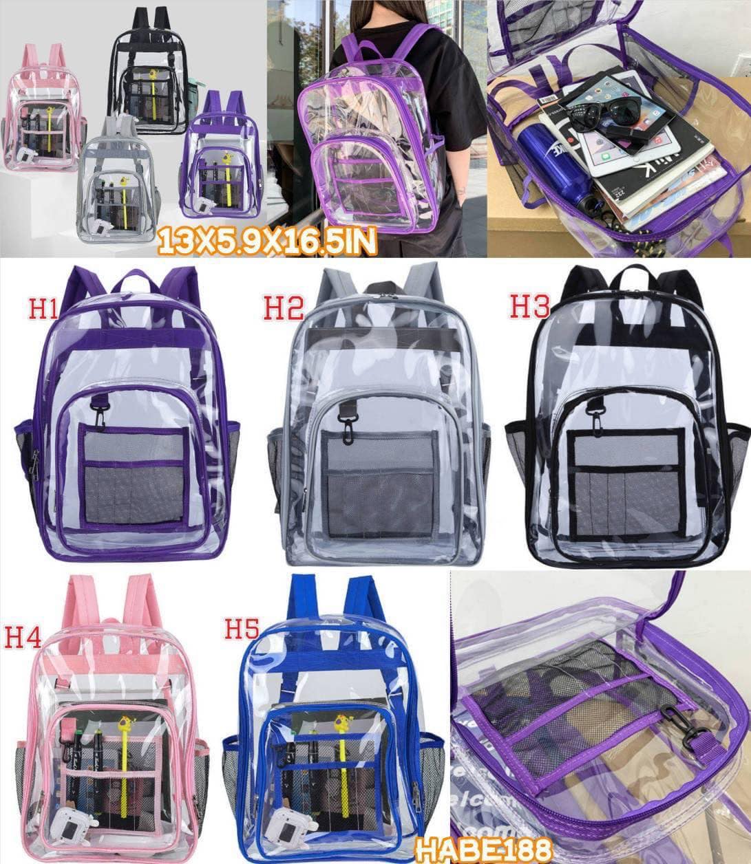 Clear Backpack  **Pre-Order**