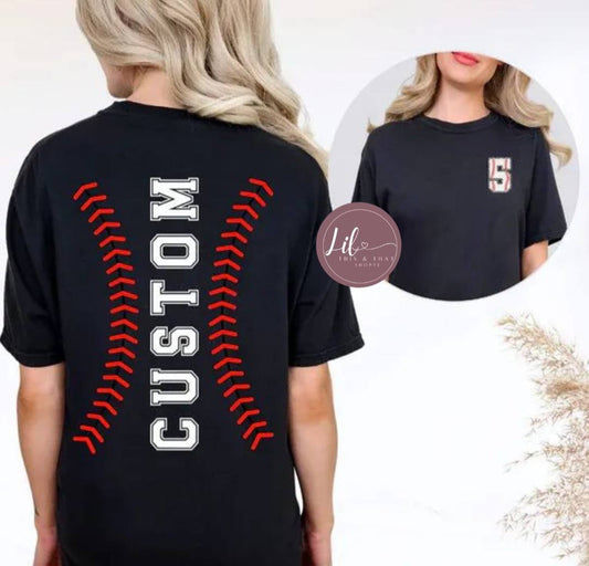 Custom Baseball Names with Laces