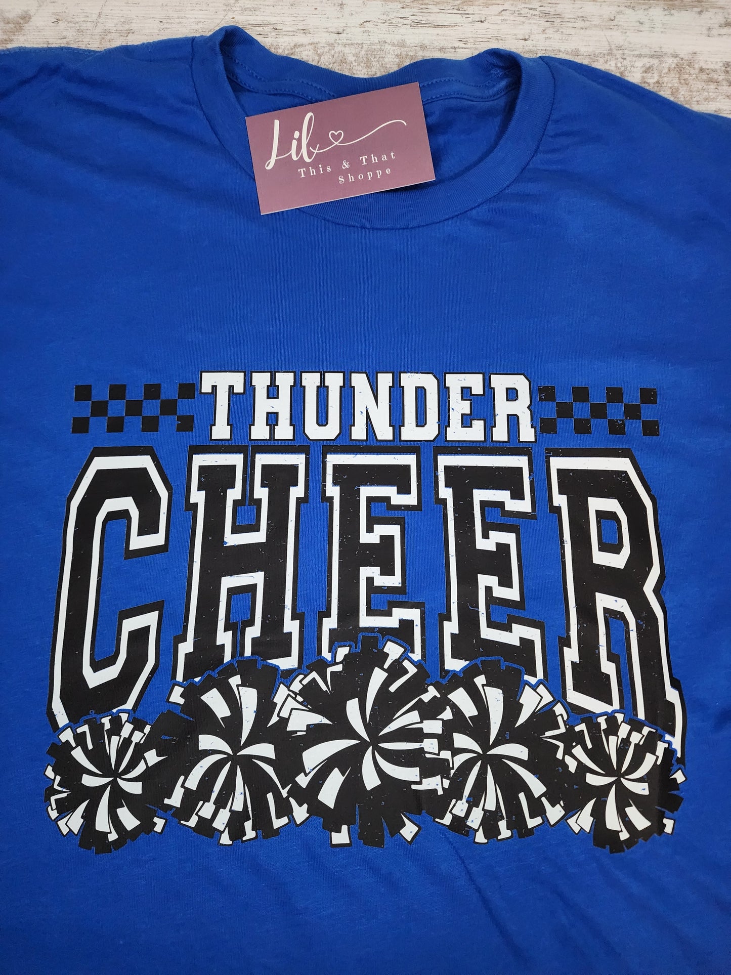 Thunder Cheer Checkered Poms