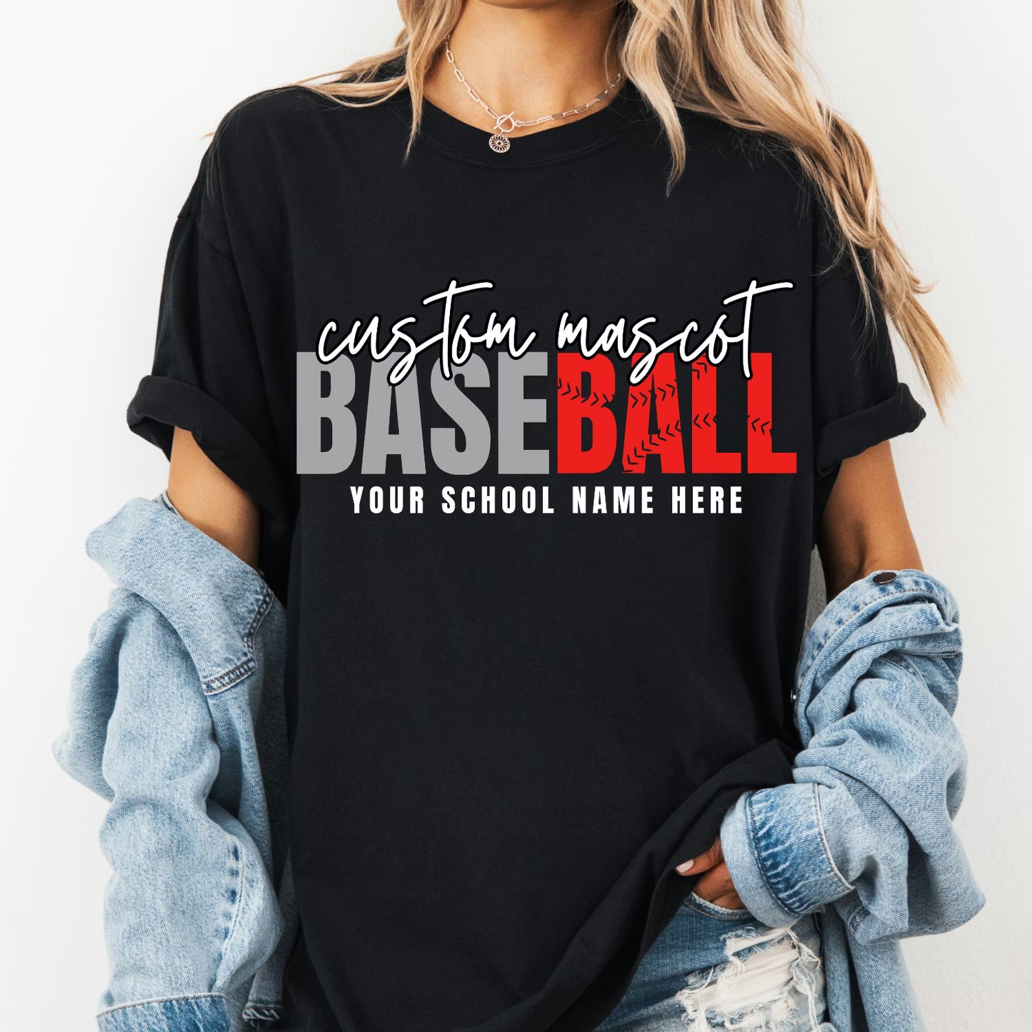 Custom Mascot School Baseball Designs