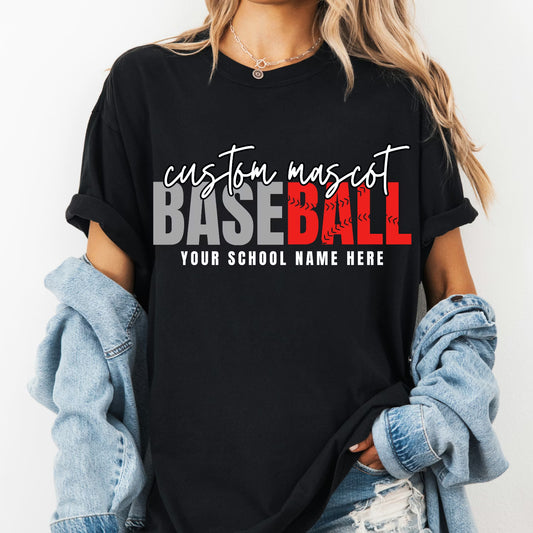 Custom Mascot School Baseball Designs