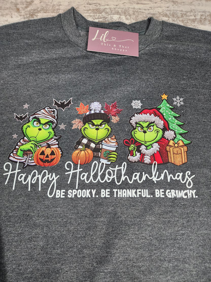 Green Guy Happy Hallothanksmas