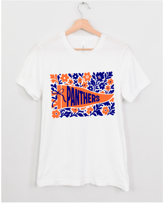 Panthers Floral Pennant