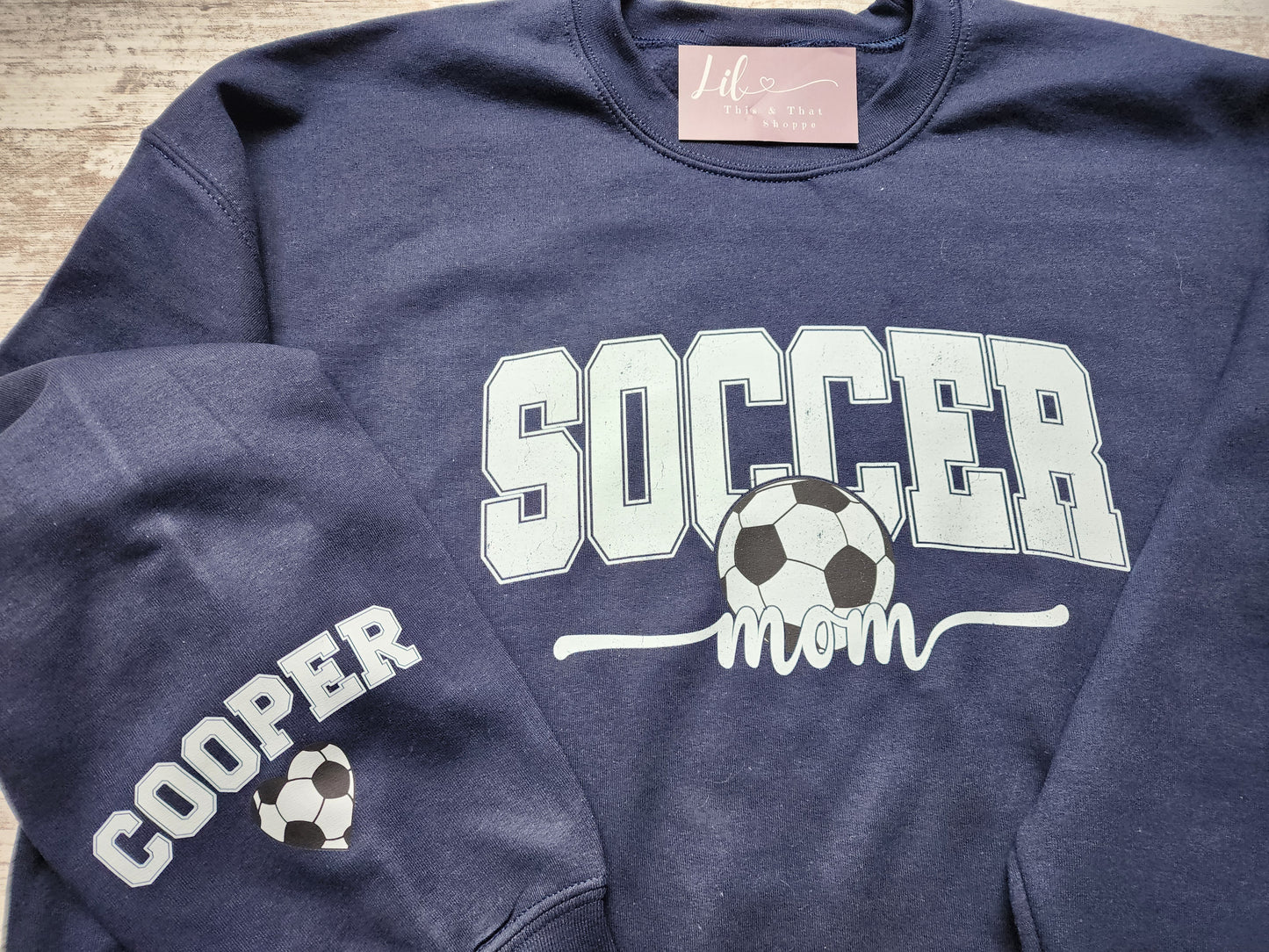 Soccer Mom with Custom Name Sleeve