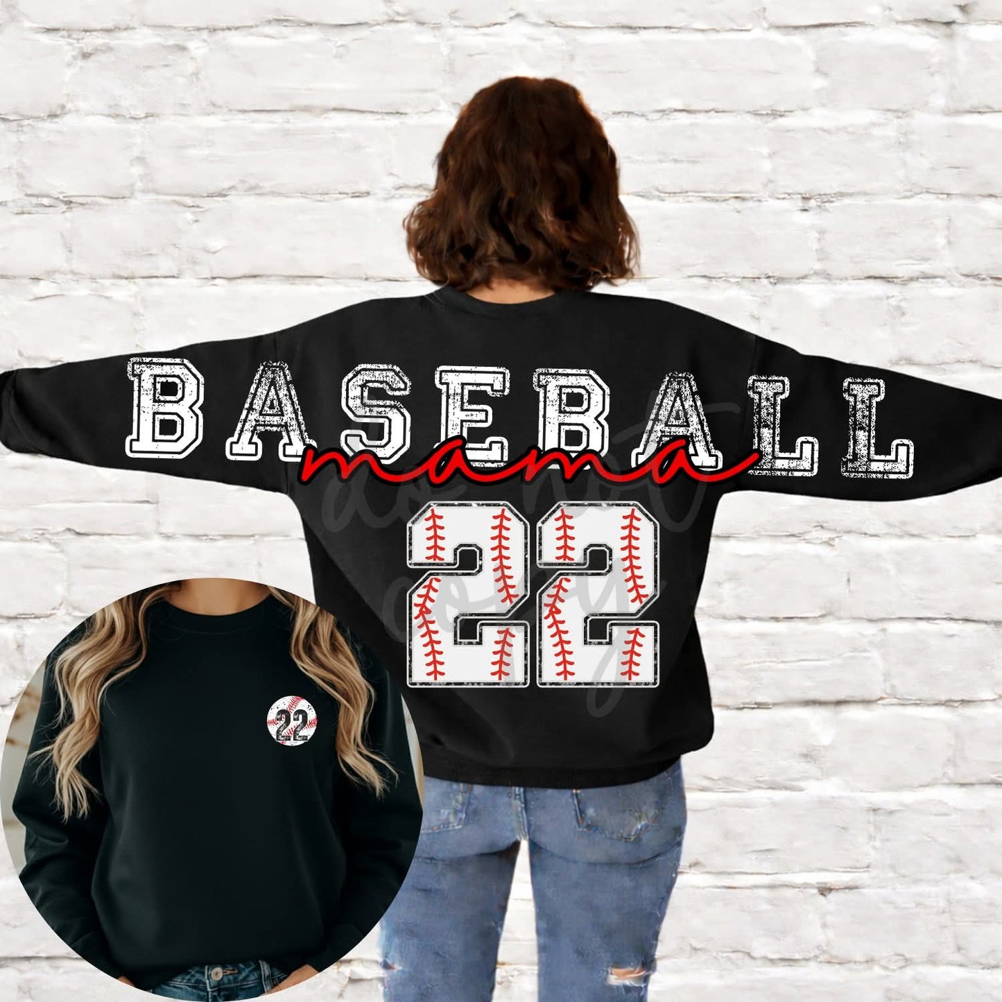 Custom Long Back BASEBALL Mama