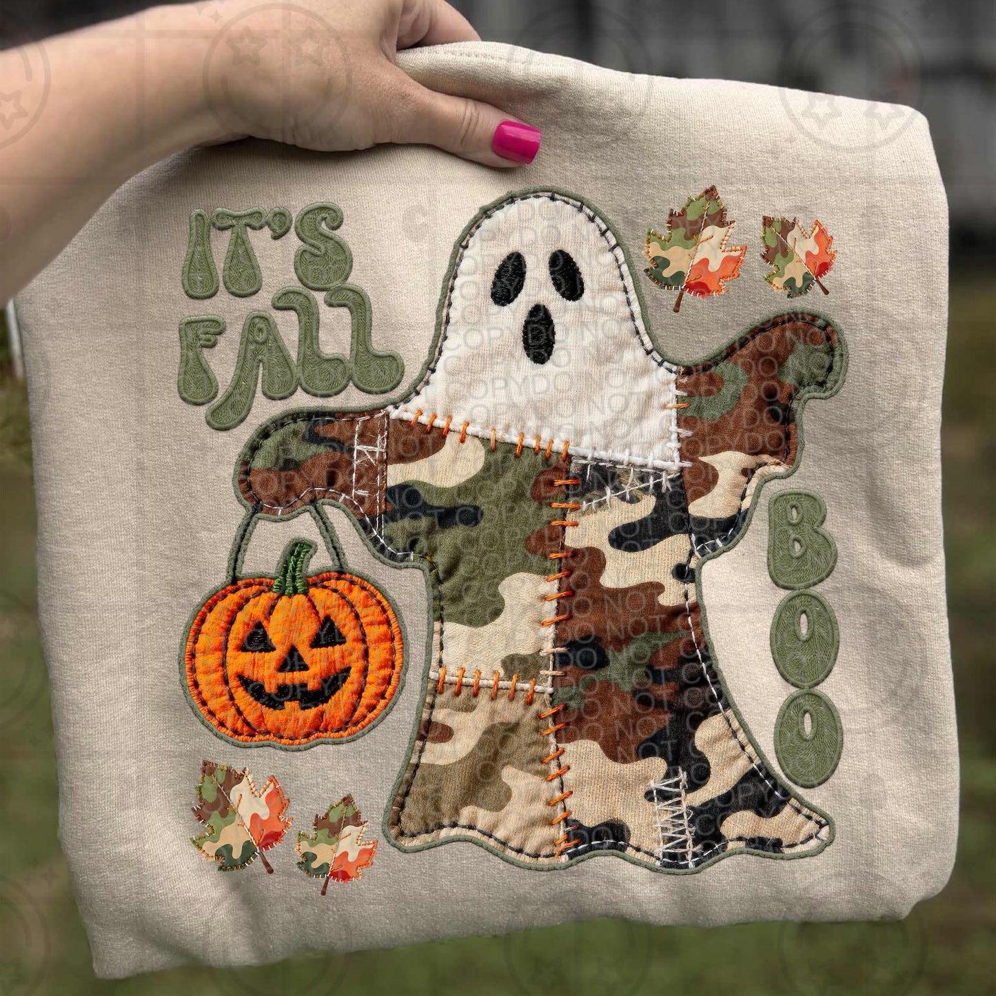 It's Fall Boo Ghostie (Faux Print)