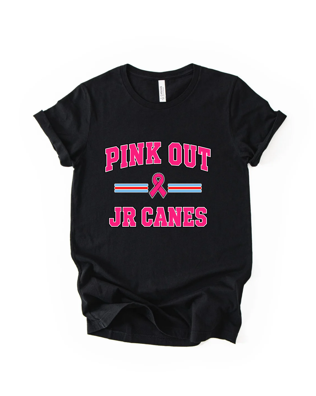 Pink Out Jr Canes - Striped