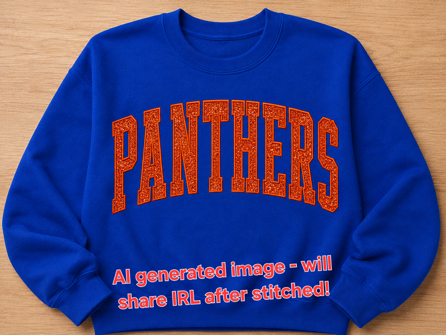 Embroidery: PANTHERS with Glitter Embroidery
