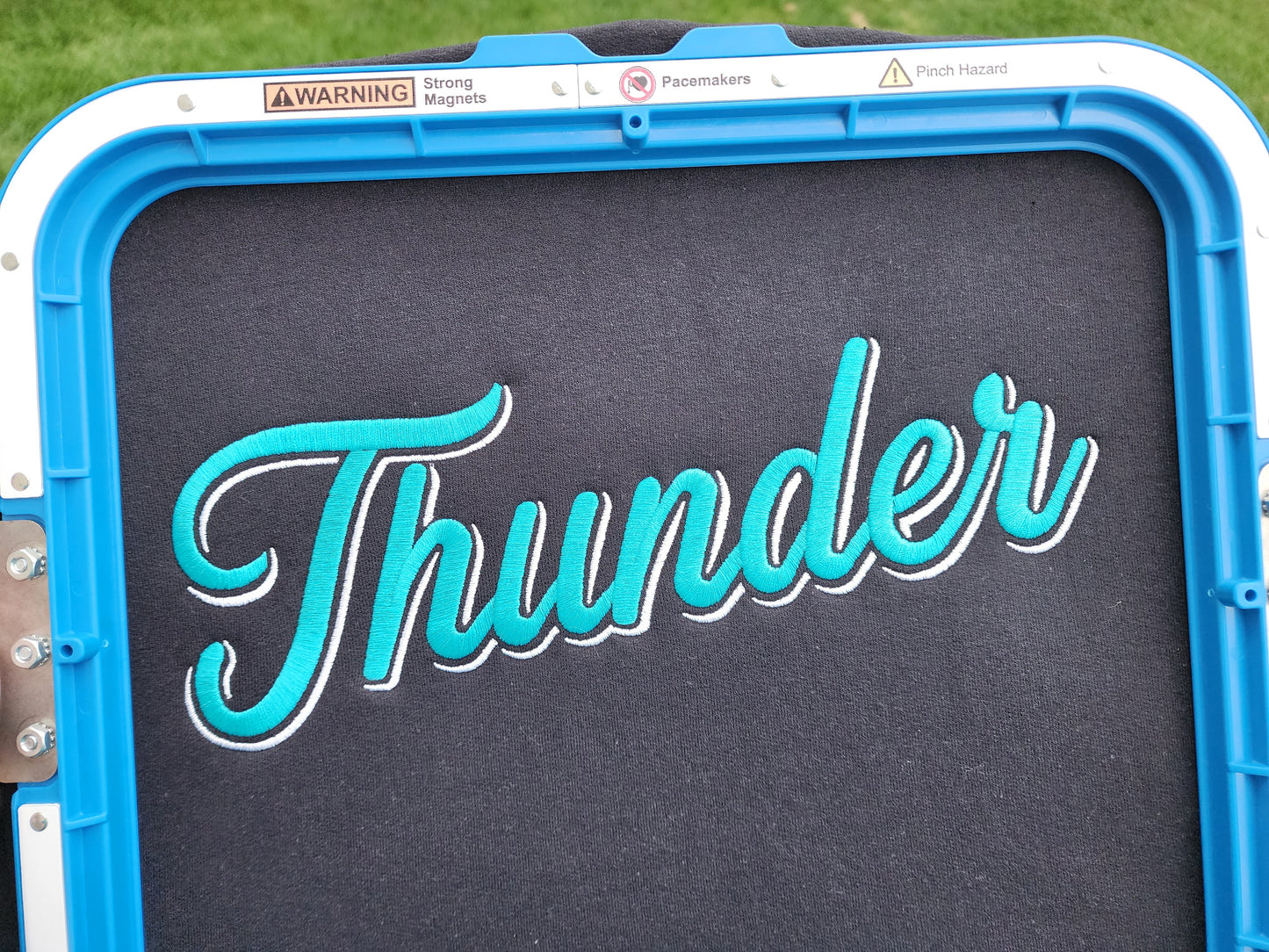 Embroidery: THUNDER Scripted