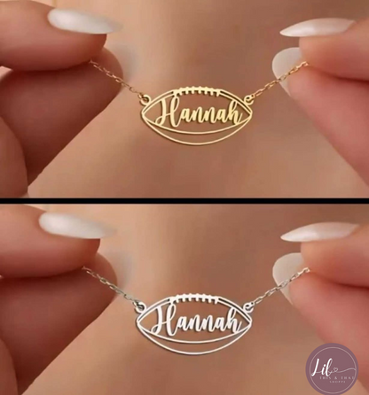 Custom Name Football Necklace **Pre-Order**