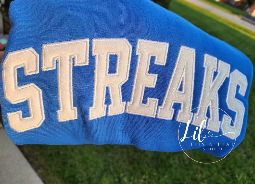 Embroidery: STREAKS with Glitter Embroidery