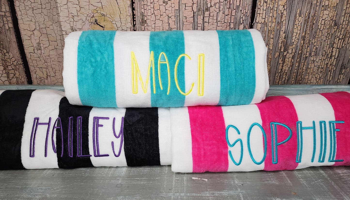 Custom Embroidered Beach Towels