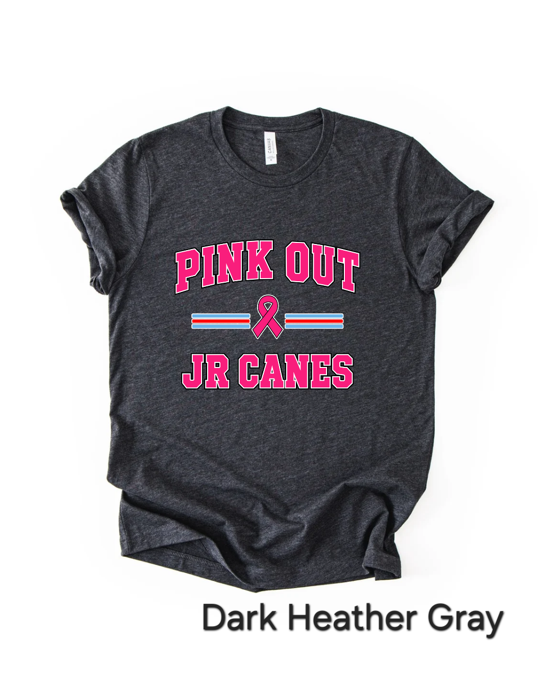 Pink Out Jr Canes - Striped