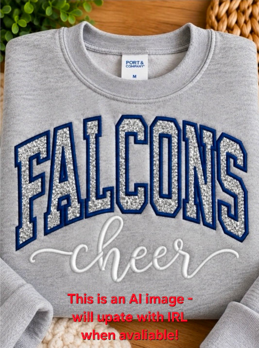 Embroidery: FALCONS Cheer with Glitter