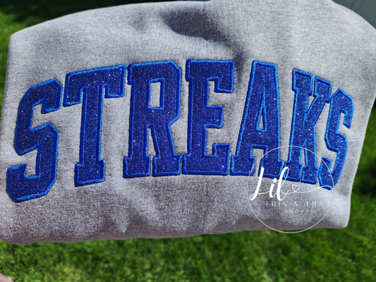 Embroidery: STREAKS with Glitter Embroidery