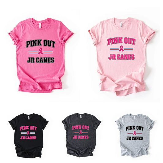 Pink Out Jr Canes - Striped
