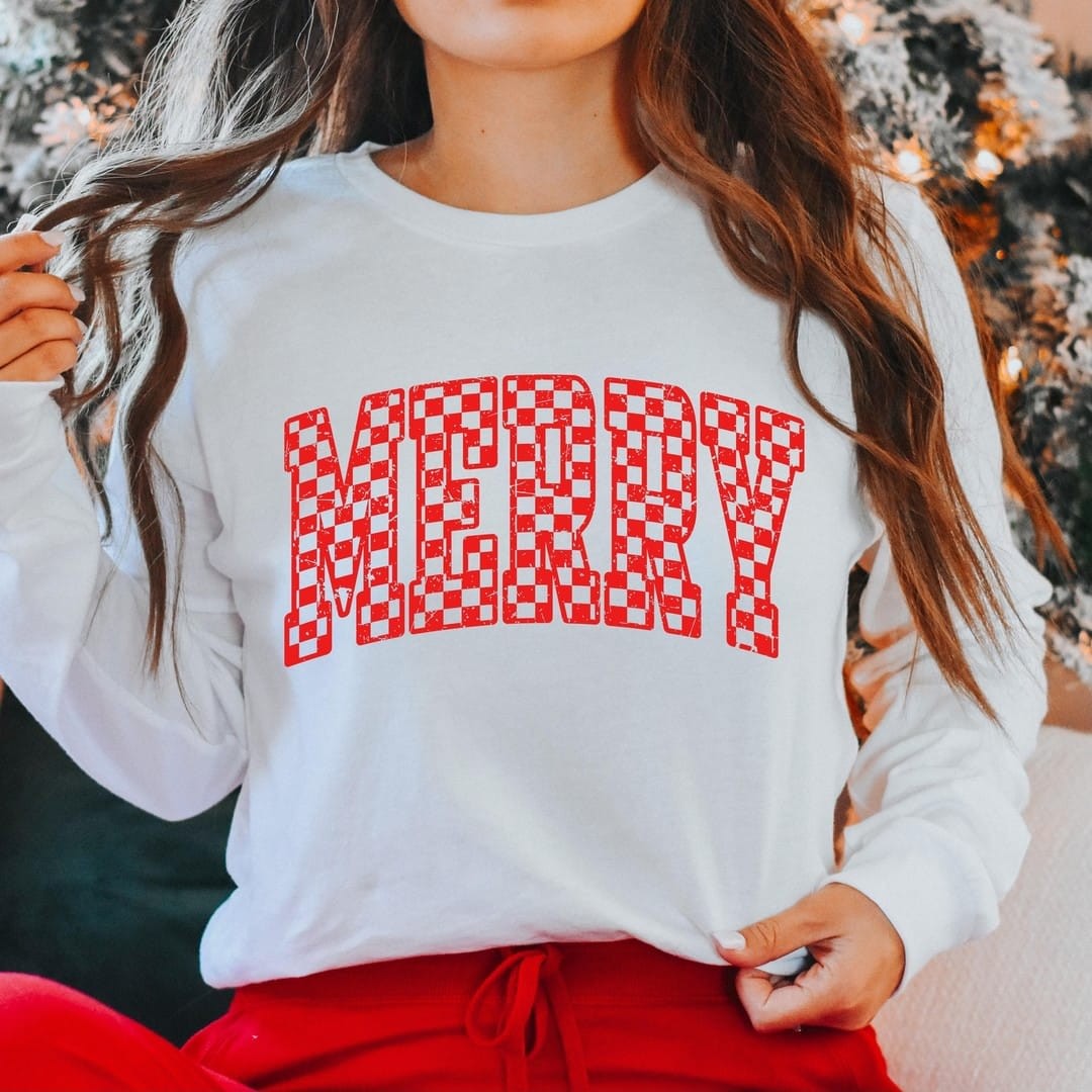 MERRY Red Checkered