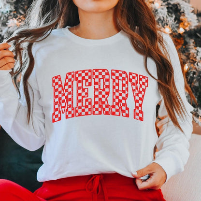 MERRY Red Checkered
