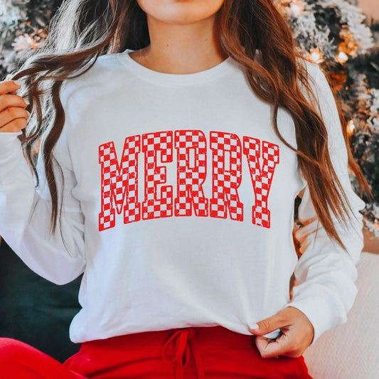 MERRY Red Checkered