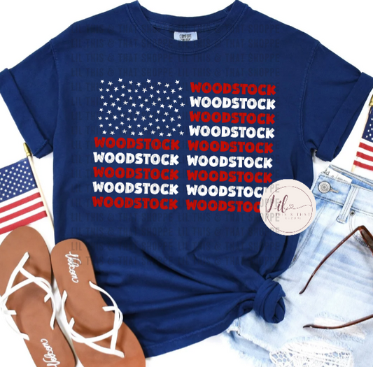 Woodstock Patriotic Flag